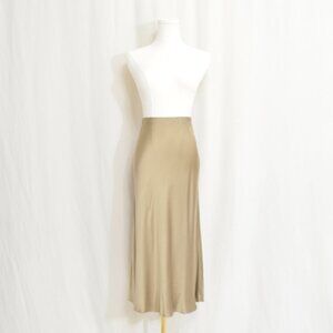 almina concept silk slip skirt in gold size small  great used condition